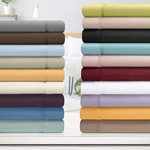 Impressions Arlington Egyptian Cotton Solid Sheet Set, Split King, Maple Sugar