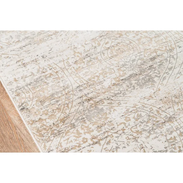 Momeni Juliet Traditional Distressed Design Area Rug (7&6x22 x 9&6x22 - Ivory)