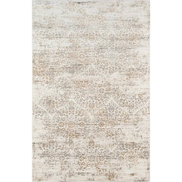 Momeni Juliet Traditional Distressed Design Area Rug (7&6x22 x 9&6x22 - Ivory)