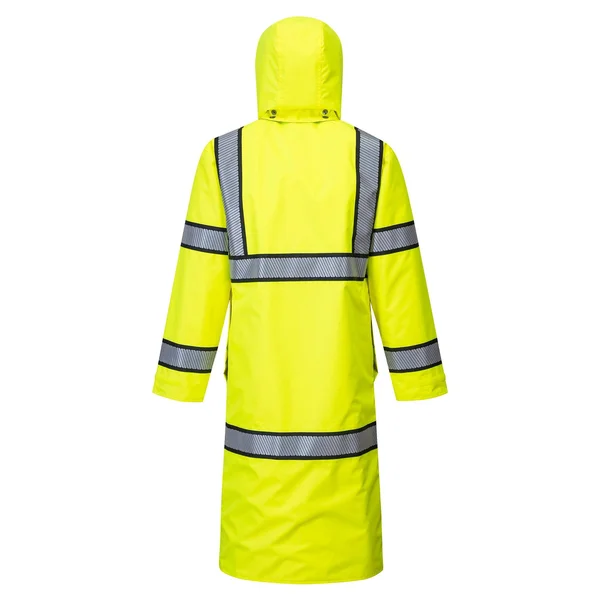 Portwest UH447 Hi-Vis Reversible Rain Coat 48 inch-Yellow/Black-5XL
