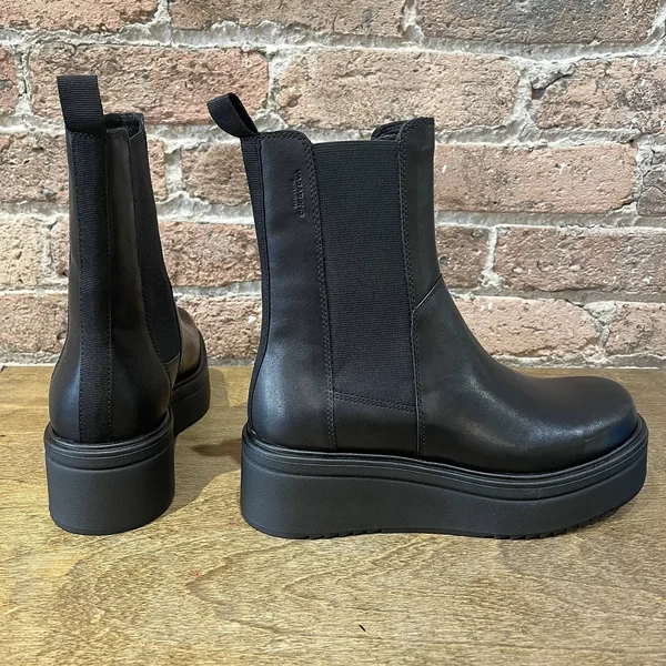 Vagabond Tara - Women's Black Leather Boots