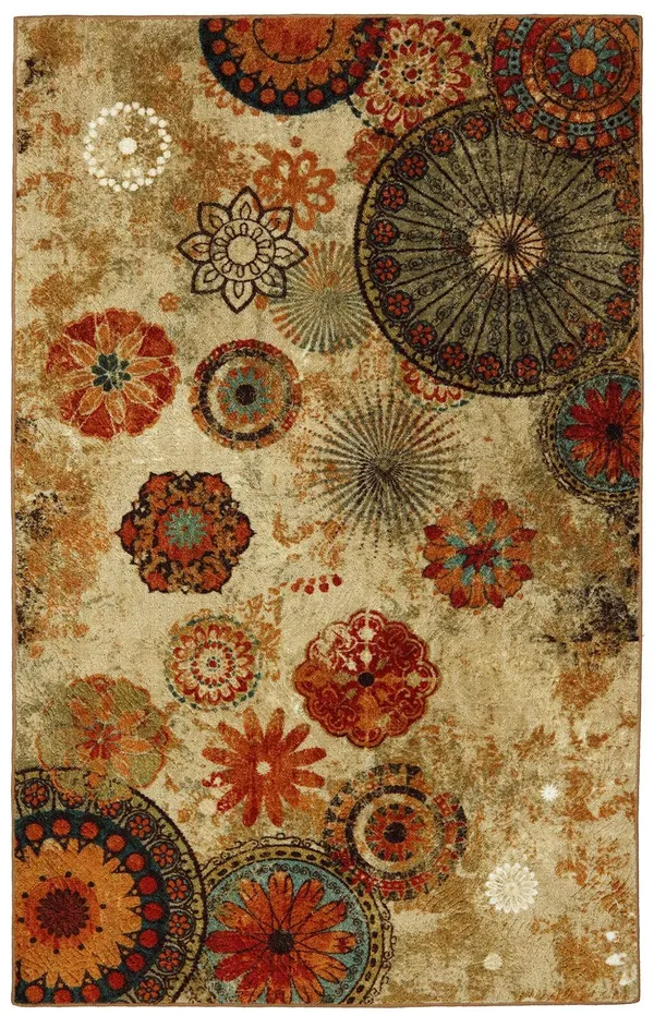 Mohawk Home Free Flow Caravan Medallion Multi Rug 5' x 8'