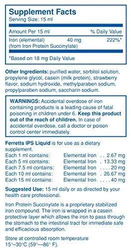 Pharmics Ferretts IPS Iron Supplement - 2 Pack 8 fl oz (Pack of 2)