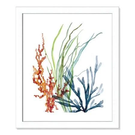 Highland Dunes 'Ocean Garden I' Framed Print - Green