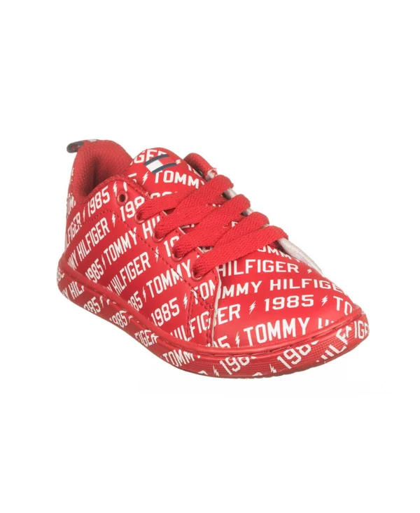 Tommy Hilfiger Iconic Court Logo Sneaker (Toddler, Little Kid, & Big Kid) Red/White - Boys Shoes & Footwear - Boys Sneak