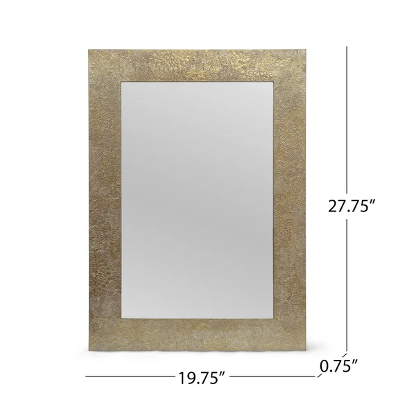 Best Selling Home Decor Charmaine 27.5-in L x 19.5-in W Antique Brass Framed Wall Mirror - 311820