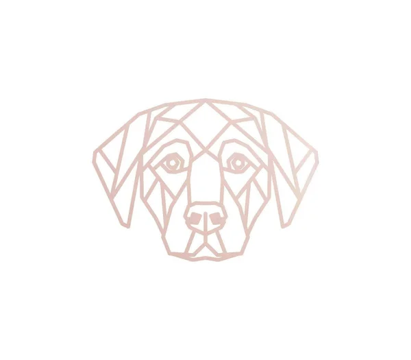 Central Coast Designs GEODOG-30RGLD 30 x 30 in. Geometric Dog Design Laser Cut Steel Wall Art Rose Gold