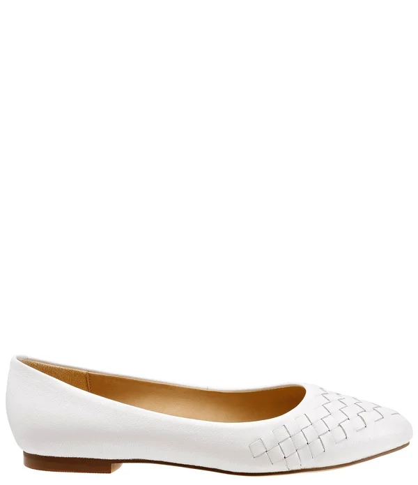 Trotters Women's Estee Woven Flat - Silver - 6.5M