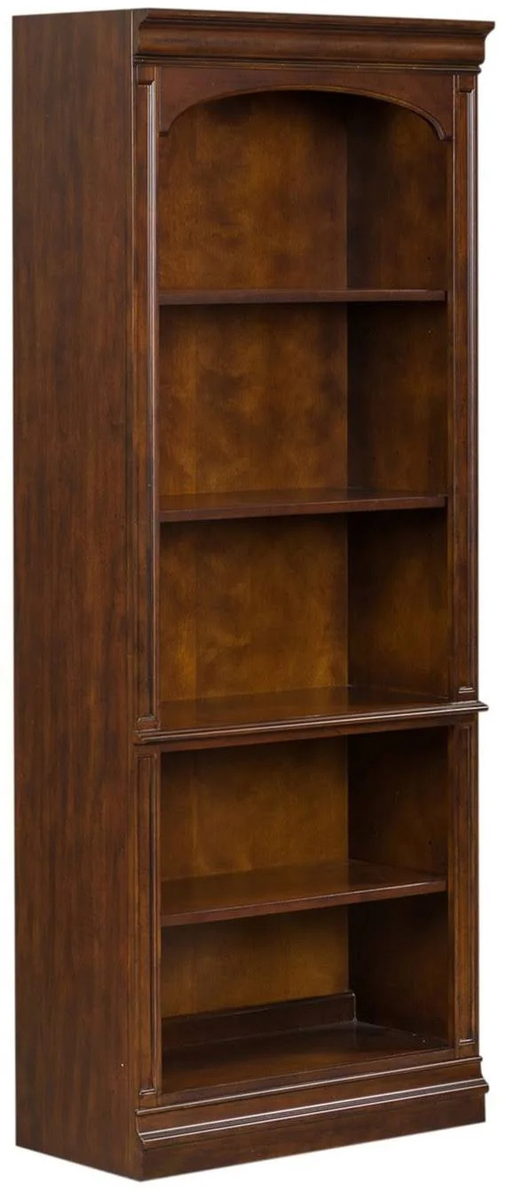 Liberty Furniture Brayton Manor Jr Executive Open Bookcase in Cognac