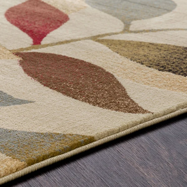 Transitional BHS-0058098 Turkish Poly Beige Floral Rug, 10' x 13'