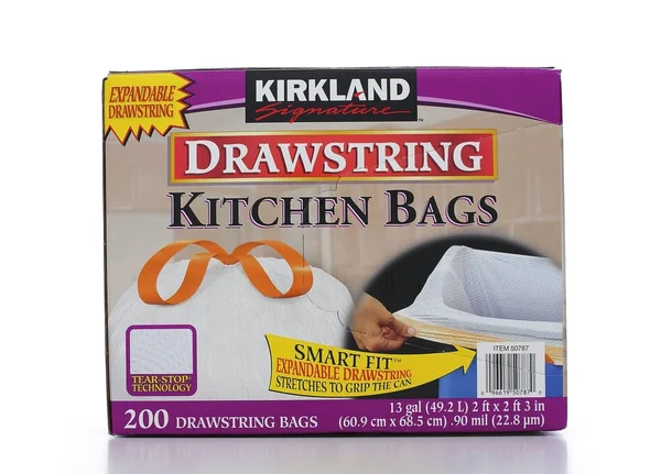 Kirkland Signature Drawstring Kitchen Trash Bags - 13 Gallon - 200 Count