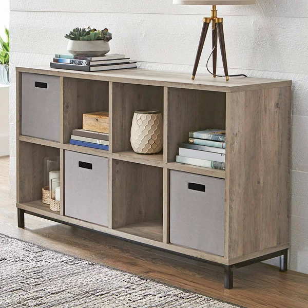 Better Homes and Gardens.. Cube Organizer with Metal Base (8 Cube, Rustic Gray)