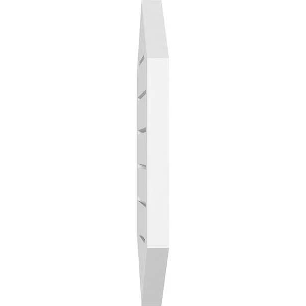Ekena Millwork GVPVP24X4202SF-14 24x22W x 42x22H Vertical Peaked Surface Mount PVC Gable Vent 14/12 Pitch: Functional, w/ 2x22W