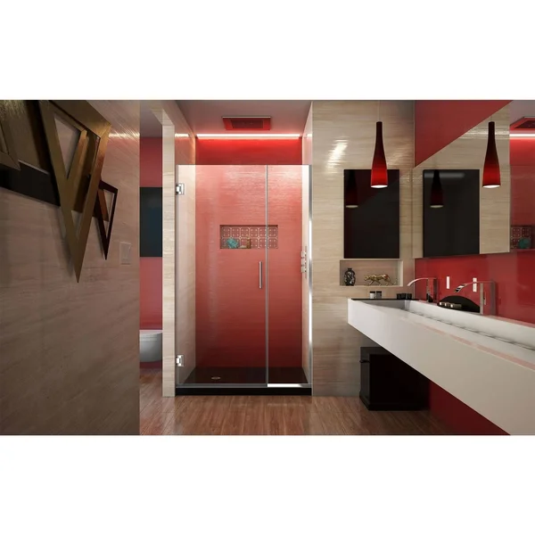 DreamLine SHDR-244307210-01 Unidoor Plus Hinged Shower DOOR - Chrome, 43 to 43-1/2x22 x 72x22