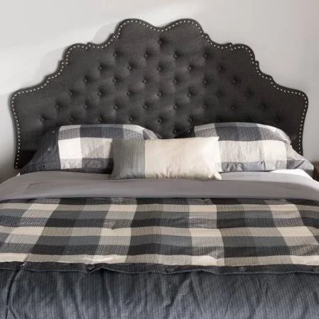 Charlton Home Hopkinsville Upholstered Panel Headboard - Size: Queen, Black