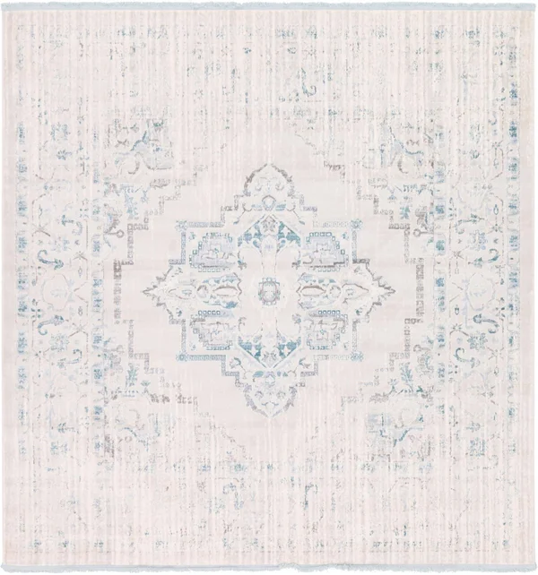 Unique Loom Attiki New Classical Square Rug - 8& x 8&, Beige