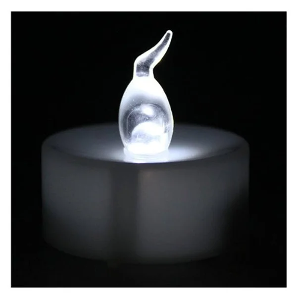Flameless Tea Candles Flickering Cool White - 7&9x22 x 10&10x22 - Plastic