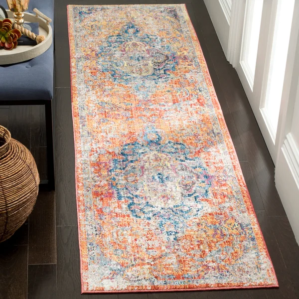 Safavieh 2&-3x22 x 12& Bristol BTL350S Blue - Orange Rug