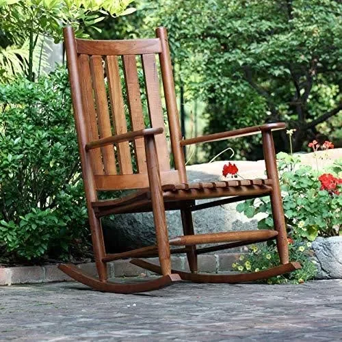 Dixie Seating Asheville Wood Grand Rocking Chair NO. 695s Cranberry, Red