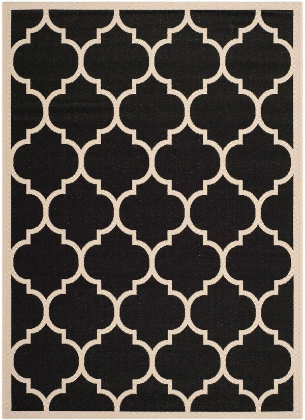 Safavieh Courtyard CY6914-266 5&3x22 x 7&7x22 Black - Beige Area Rug