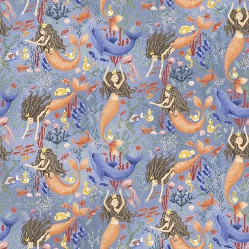 Jam Paper Industrial Size Bulk Wrapping Paper Rolls, Mermaids, 1/2 Ream (834 Sq. ft), Sold Individually (165J28324417)