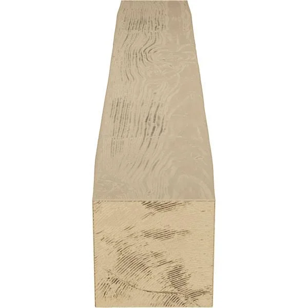 Ekena Millwork MANUSD08X12X84PP 8x22H x 12x22D x 84x22W Sandblasted Faux Wood Fireplace Mantel - Natural Pine
