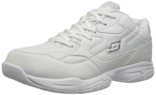 Skechers for Work Men's Felton Resistant Relaxed Fit Work Shoe - White, 8.5 M US
