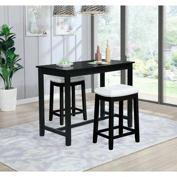 Linon Home Decor Claridge Black 36x22 Counter Height Pub Table