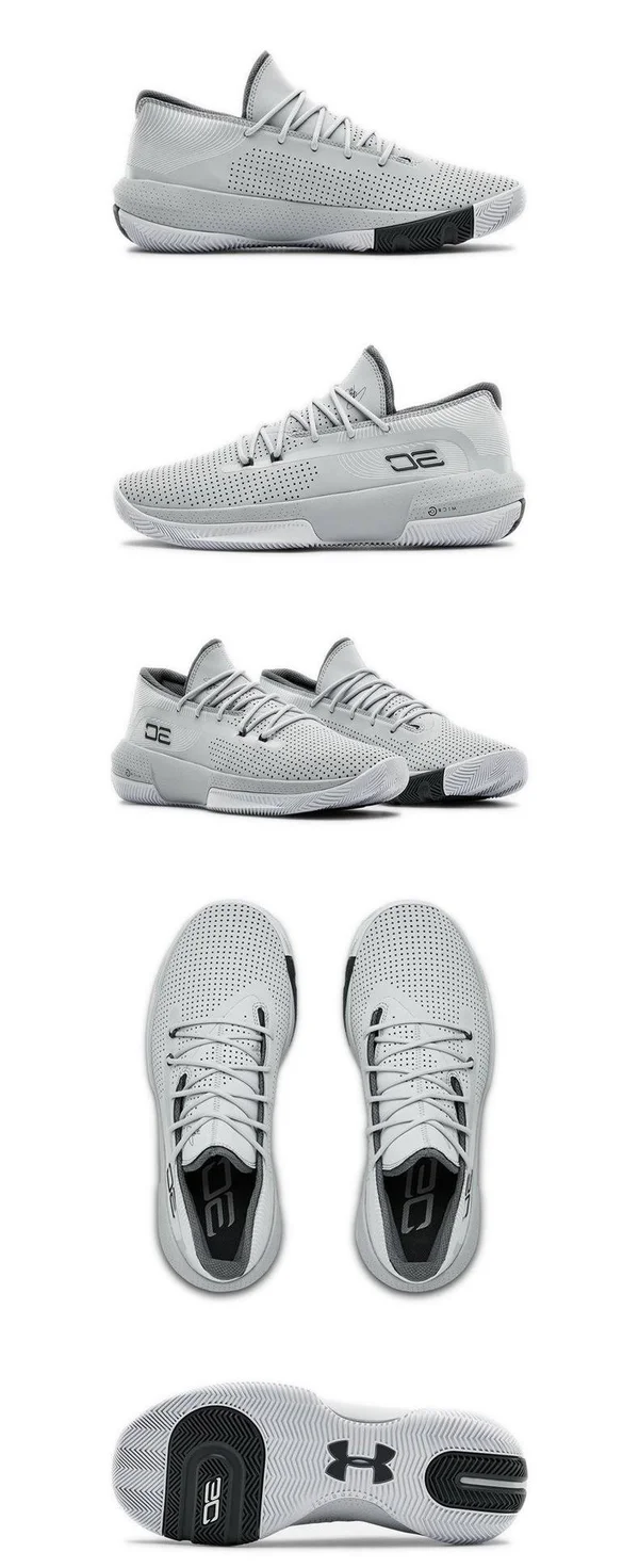 Under Armour Men's UA SC 3ZER0 III Basketball Shoes Gray 8