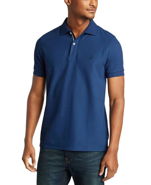 Nautica Men's Big & Tall Short Sleeve Solid Deck Polo Shirt