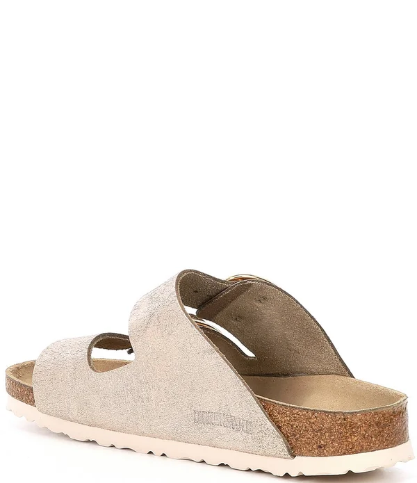 Women's Birkenstock Arizona Big Buckle Narrow Sandals - Washed Metallic Rose, 37