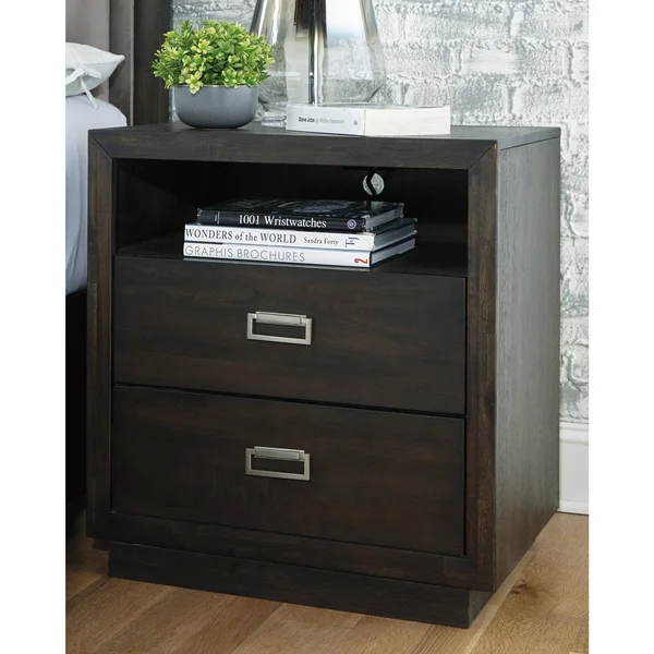 Hyndell Nightstand Dark Brown - Signature Design by Ashley
