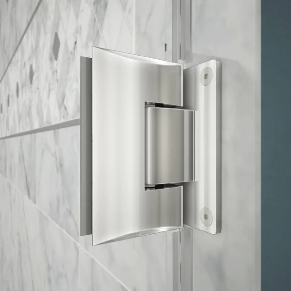 DreamLine SHDR-20267210F-01 Unidoor 26 in. W x 72 in. H Frameless Hinged Shower Door Chrome