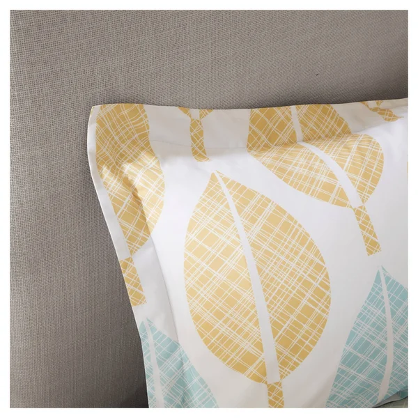 Madison Park Central Park Complete Comforter Set Yellow/Aqua King, 12 x 18 inches