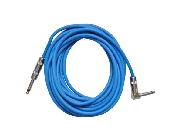 Seismic Audio 6 Pack of Colored 20 Foot Right Angle to Straight Guitar Instrument Cables Multi-colors - SAGC20R-BRPGYO