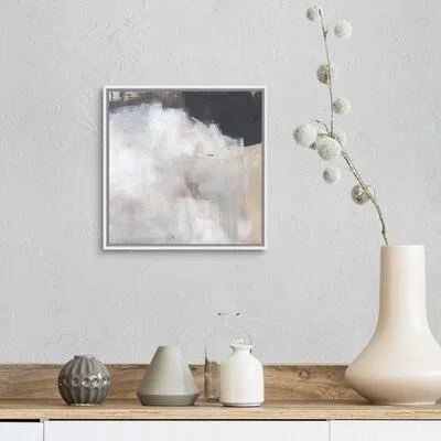Neutral Abstract I by Jennifer Paxton Parker - Painting Print on Canvas Ebern Designs Format: White Floater Framed - Size: 14x22