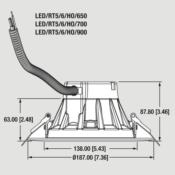 Sylvania 75231 5x22 LED Shower Recessed Trim - 4000K - 700 Lumens, 8 Watts White