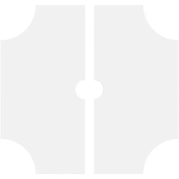 26 inchod x 3 inchid x 8 1/2 inchc x 1 inchp Haus Architectural Grade PVC Contemporary Ceiling Medallion, Two Piece