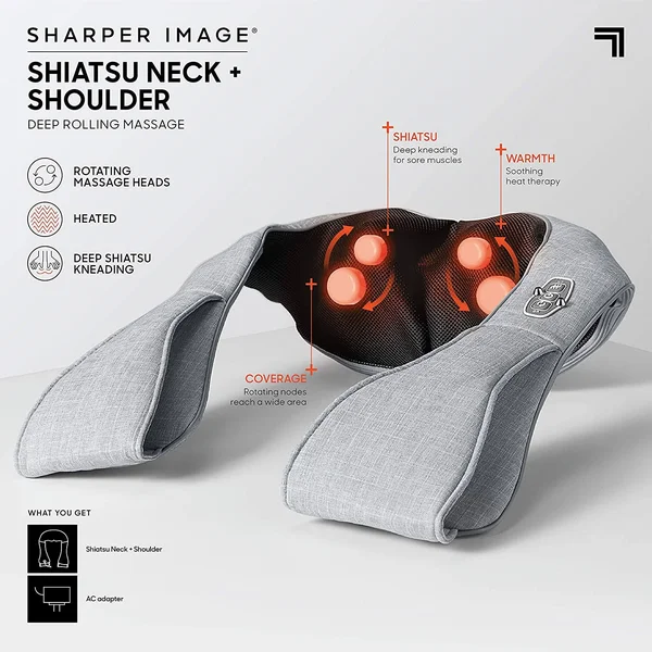 Sharper Image Reversible Neck & Shoulder Shiatsu Massager