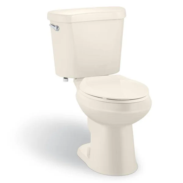 Glacier Bay 2-Piece 1.28 GPF High Efficiency Single Flush Elongated Toilet in Bone