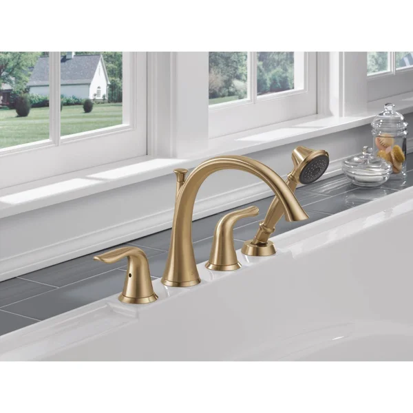 Delta T4738-RB Lahara Roman Tub Trim with Hand Shower Venetian Bronze