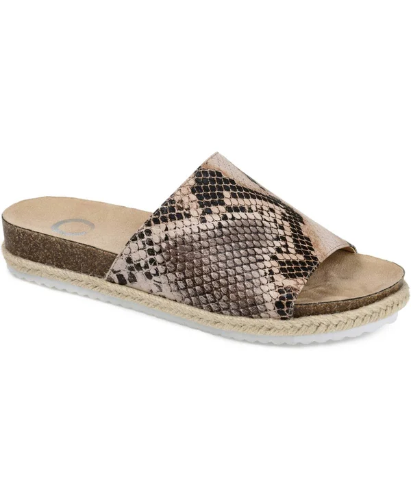 Journee Collection Women's Celine Slide Snake 8