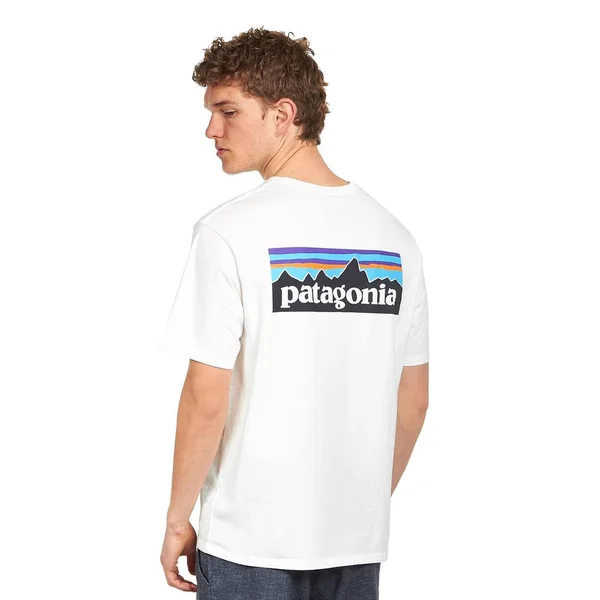 Patagonia Men's P-6 Logo Organic T-Shirt White, XXL