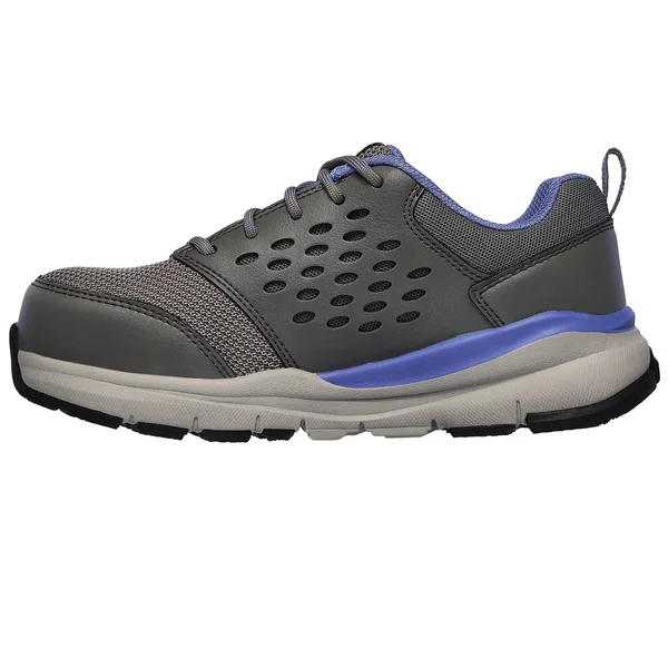 Skechers Women's Work: Soven Alloy Toe Sneakers - Black/Purple, 6.5