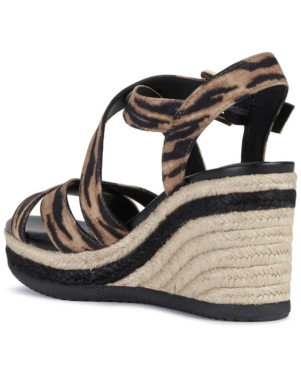 Geox Ponza Suede Sandal - 35, Black