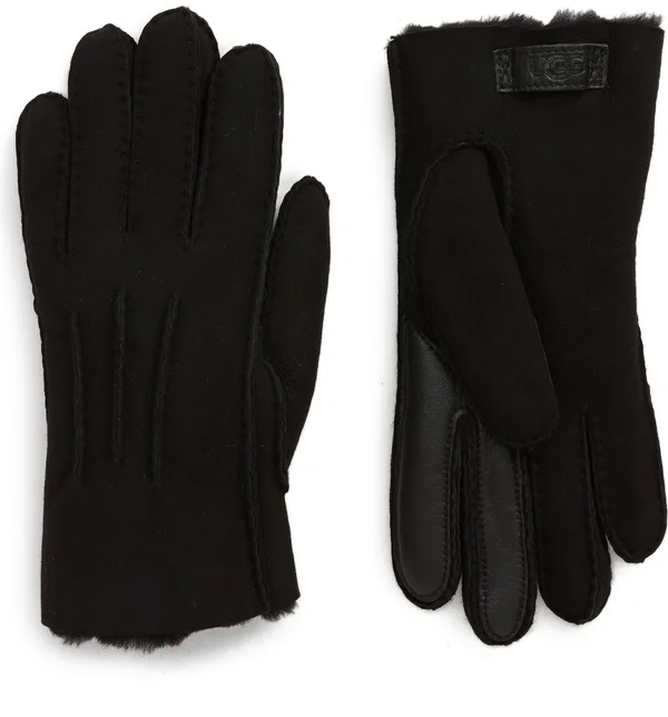 Ugg Men's Sheepskin Tech Gloves - Black