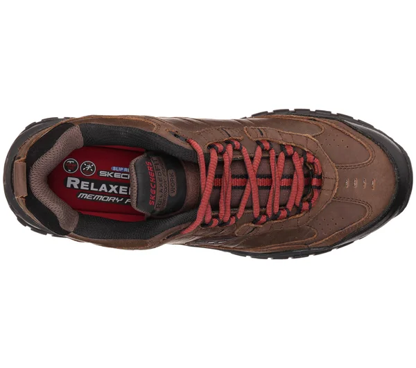 Men's Skechers Work Relaxed Fit Soft Stride Constructor II ST, Size: 7.5, Brown