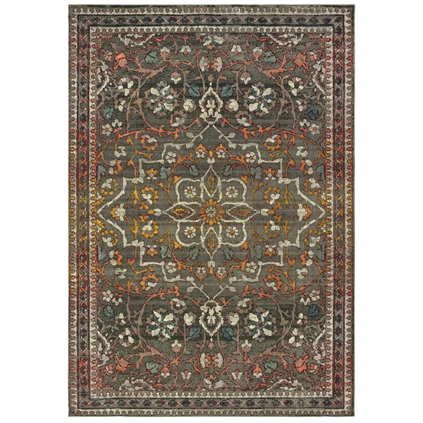 Oriental Weavers Mantra 4929E Grey/ Gold Area Rug 6& 7x22 x 9& 6x22