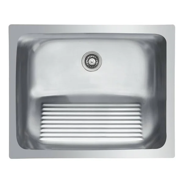 Ukinox D610.457 Dual Mount Single Bowl Stainless Steel Laundry Sink
