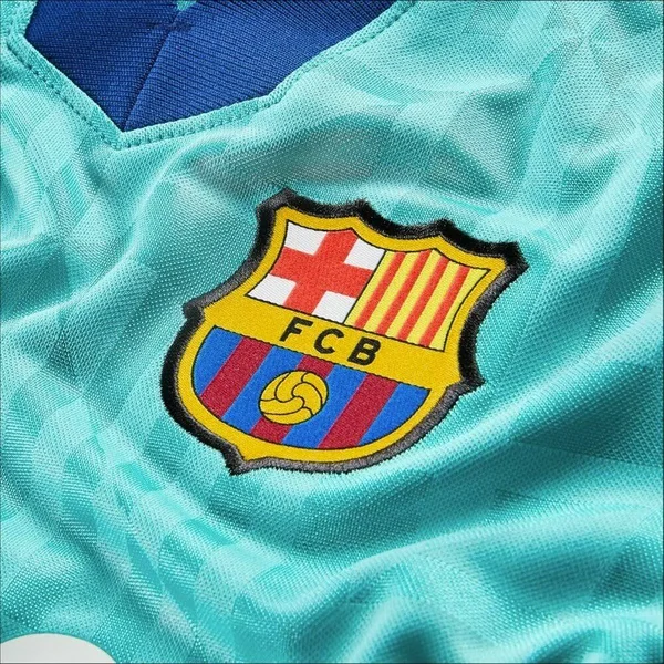 Nike Youth FC Barcelona 'MESSI 10' Third Stadium Jersey '19-'20 (Cabana/Deep Royal Blue) - Youth Small